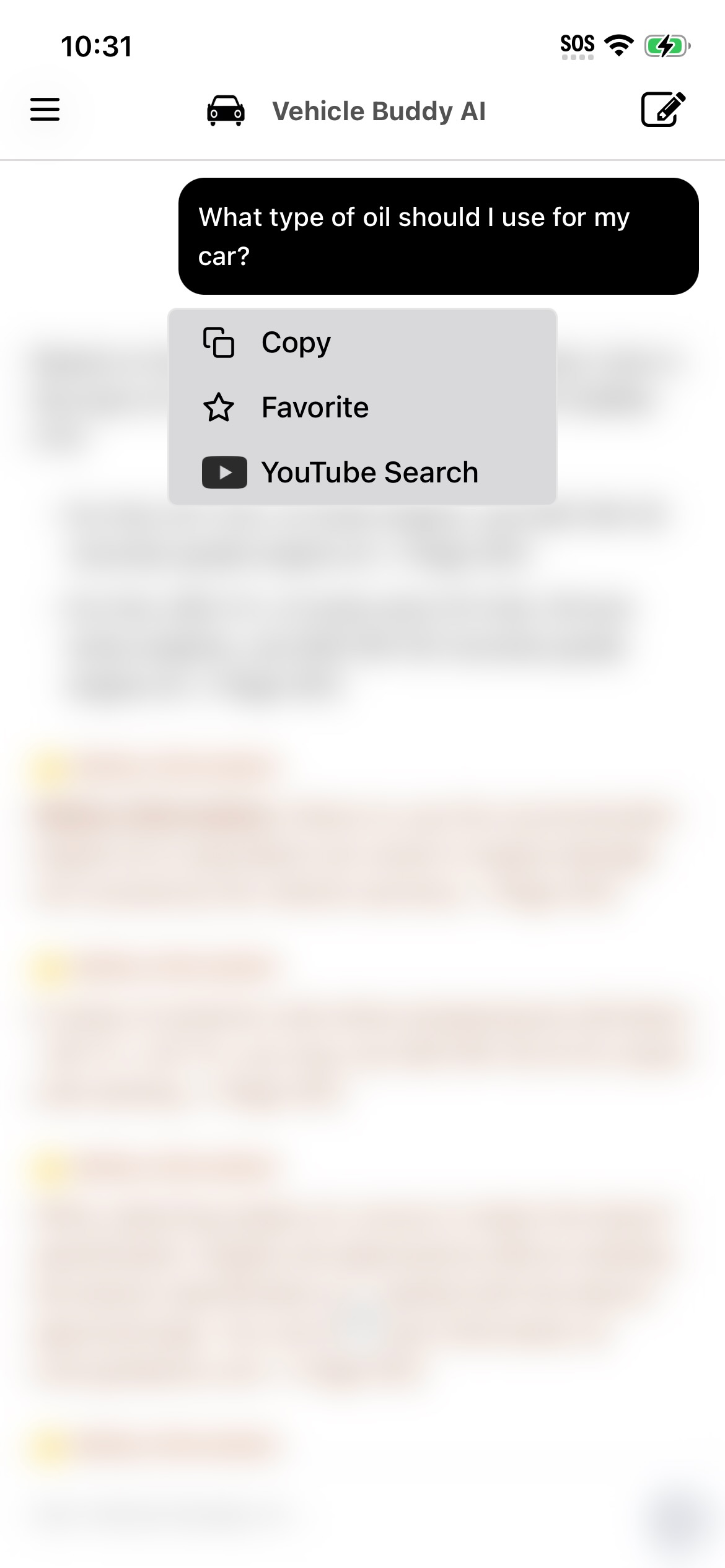 Copy favorite YouTube links